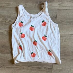 LOFT White Tank with Orange Fruit Motif